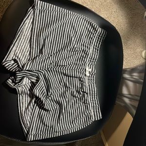 Black and white stripes pj shorts